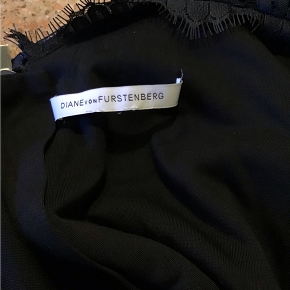 Diane Von Furstenberg black lace dress 12-14 NWOT - Picture 9 of 9